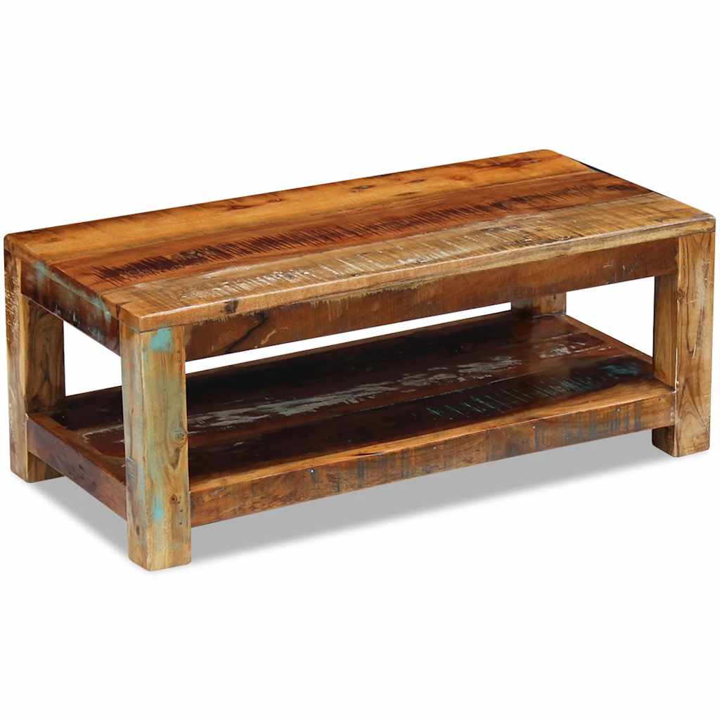 Sofabord 90x45x35 Cm Massivt Genbrugstræ - Billede 2