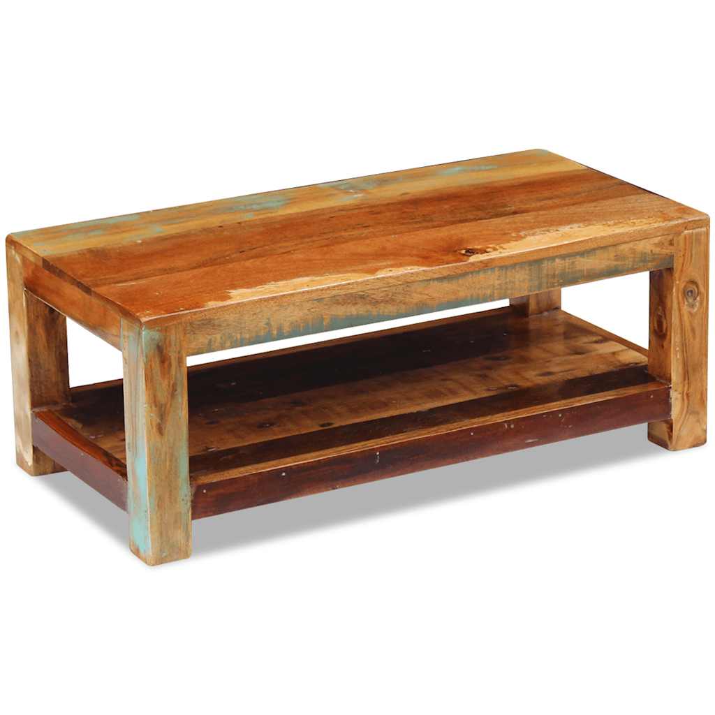Sofabord 90x45x35 Cm Massivt Genbrugstræ - Billede 5