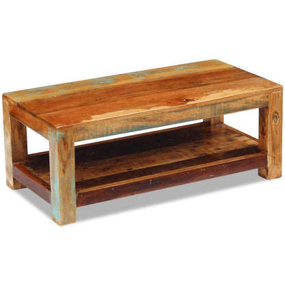 Sofabord 90x45x35 Cm Massivt Genbrugstræ - Billede 5