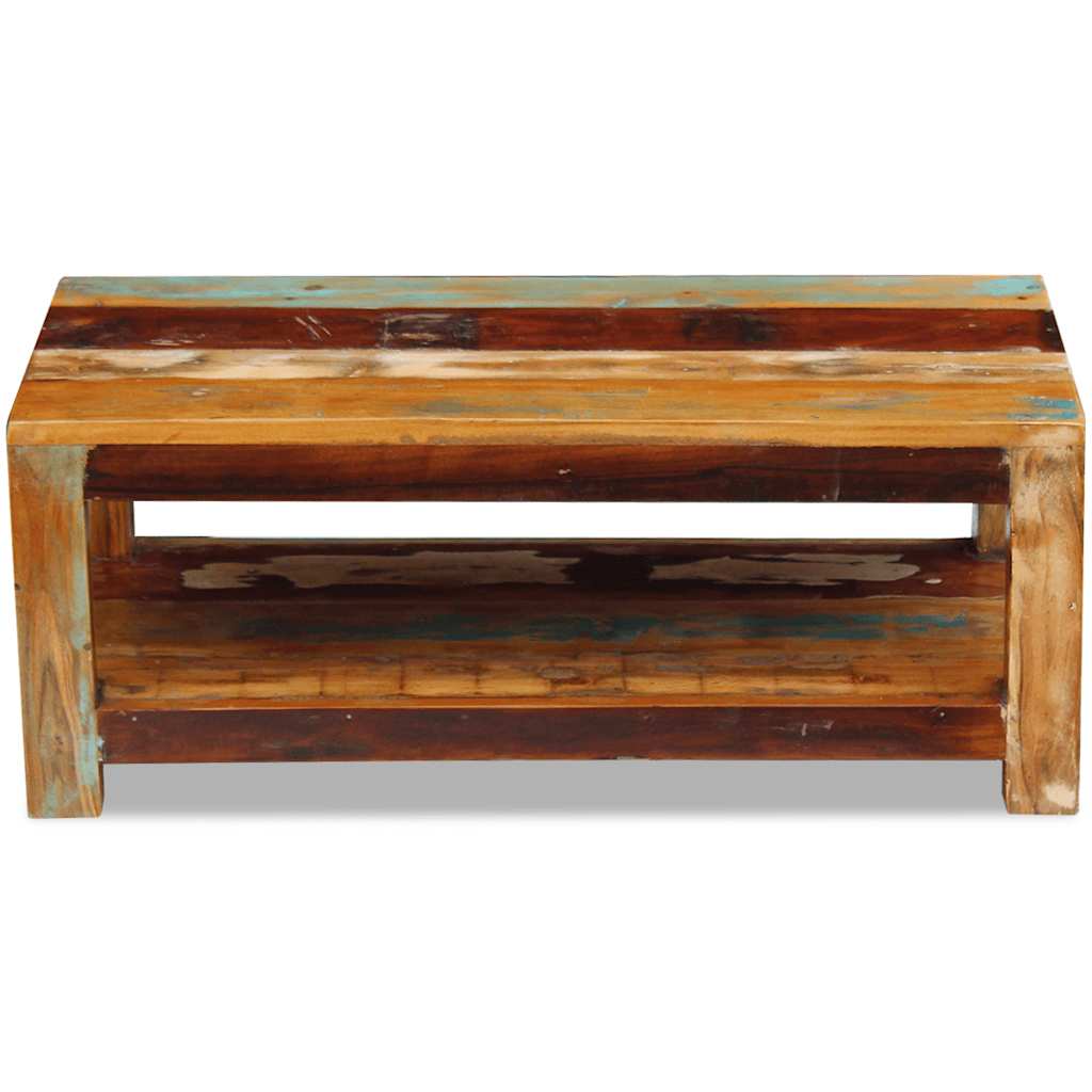 Sofabord 90x45x35 Cm Massivt Genbrugstræ - Billede 6