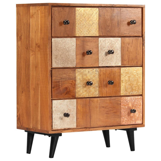 Skuffeskab 60x30x75 Cm Massivt Akacietræ - Hovedbillede