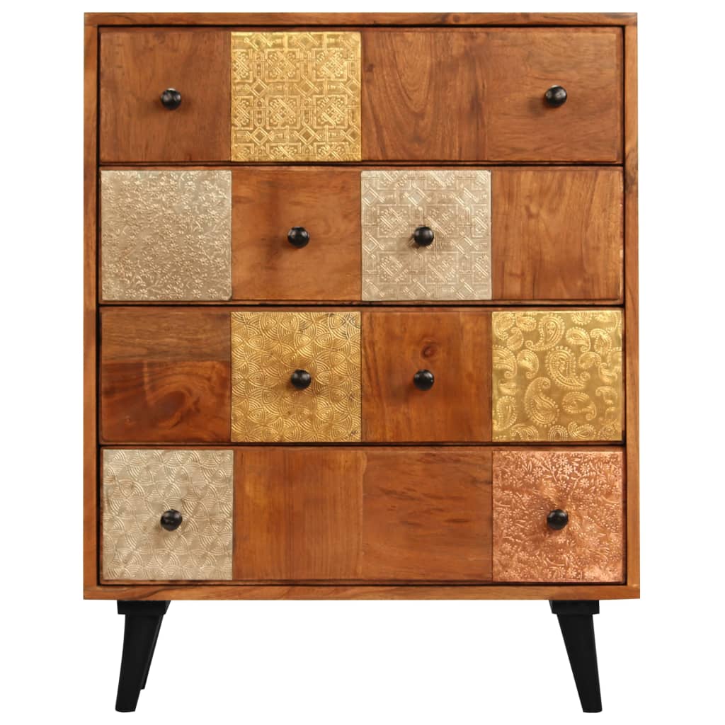 Skuffeskab 60x30x75 Cm Massivt Akacietræ - Billede 2