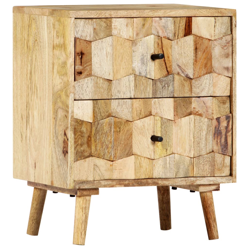 Sengebord 40x30x50 Cm Massivt Mangotræ - Billede 9