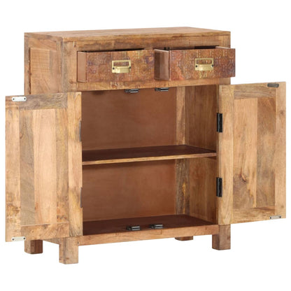 Skænk 65X30X75 Cm Massivt Ru Mangotræ