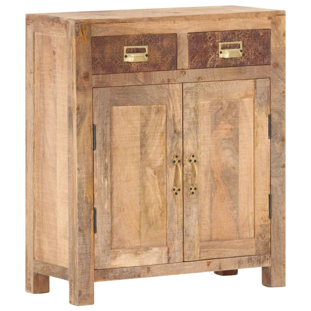 Skænk 65X30X75 Cm Massivt Ru Mangotræ
