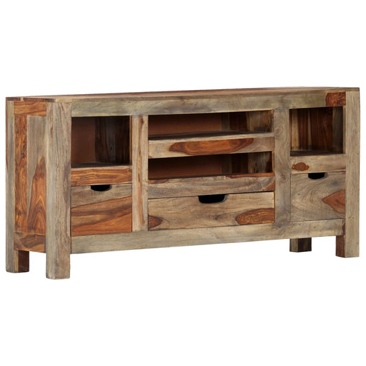 Skænk 100X30X50 Cm Massivt Sheeshamtræ Grå