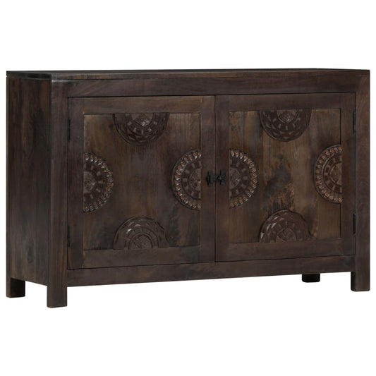 Skænk Med Udskåret Design 110x35x70 Cm Massivt Mangotræ - Hovedbillede