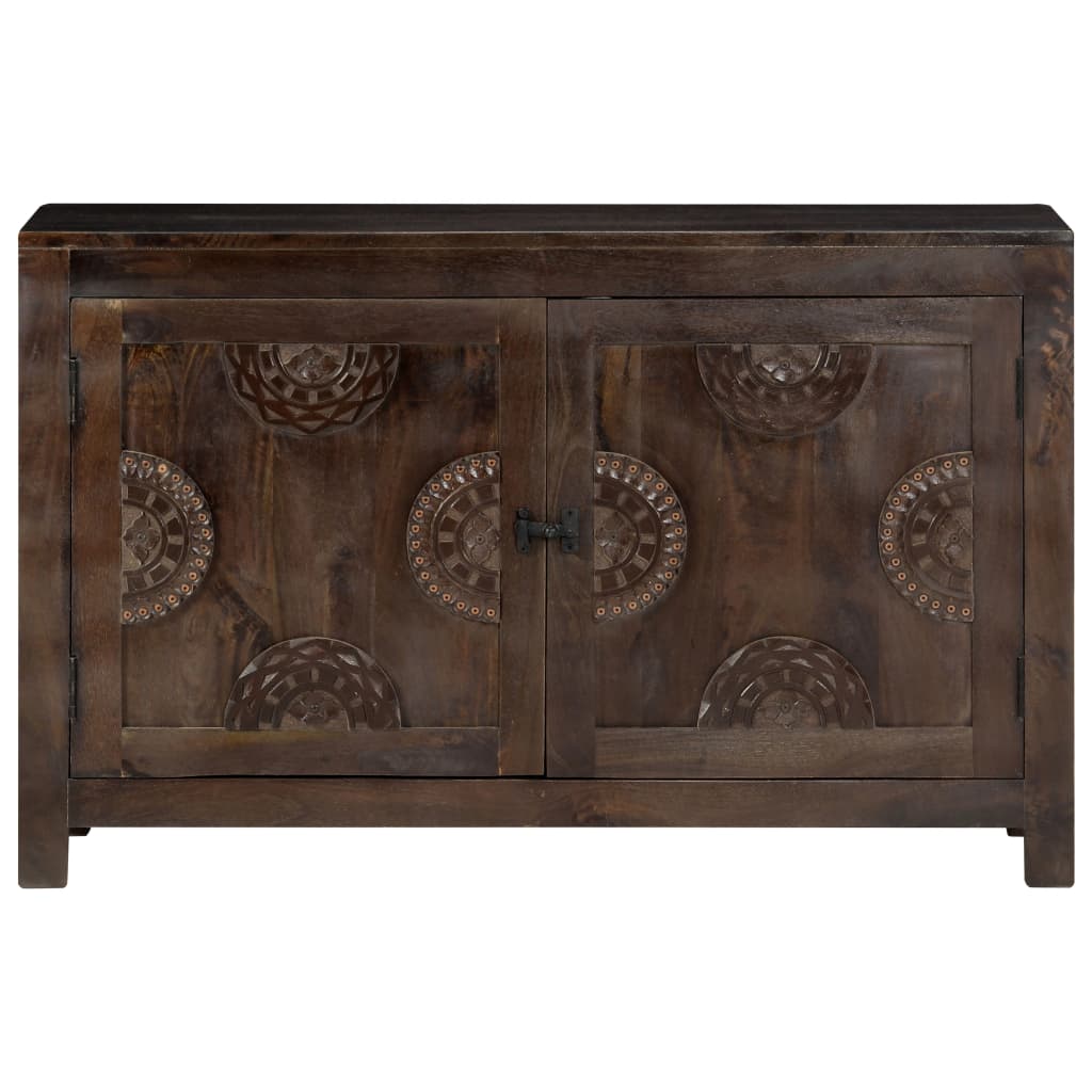 Skænk Med Udskåret Design 110x35x70 Cm Massivt Mangotræ - Billede 2