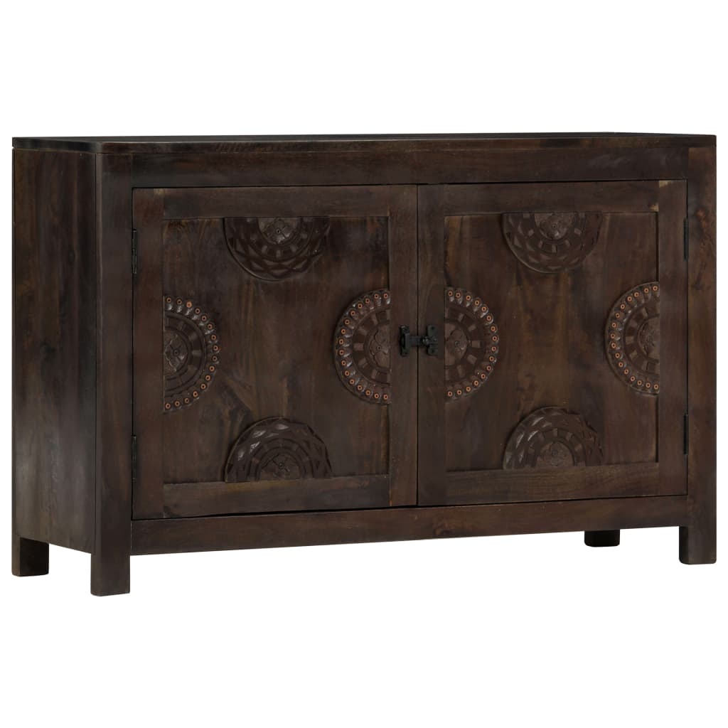 Skænk Med Udskåret Design 110x35x70 Cm Massivt Mangotræ - Billede 11