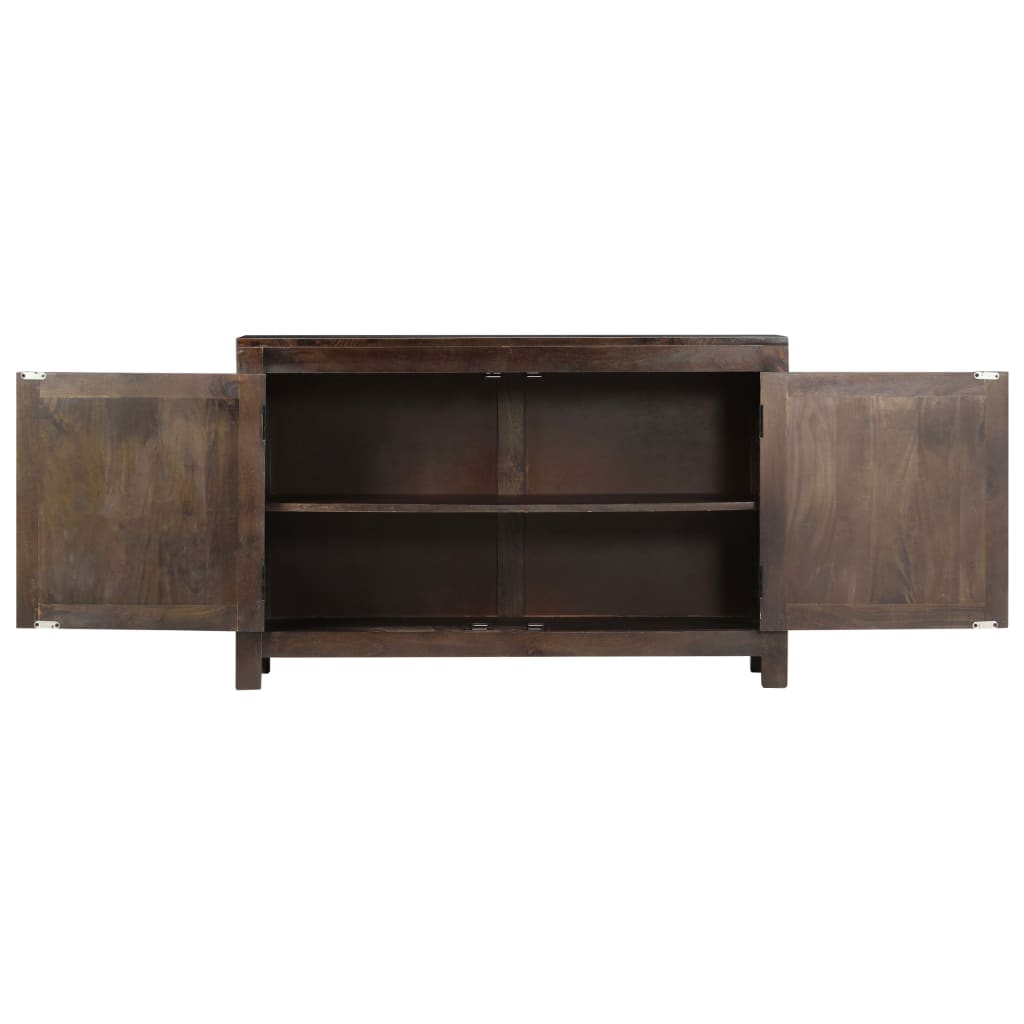 Skænk Med Udskåret Design 110x35x70 Cm Massivt Mangotræ - Billede 3