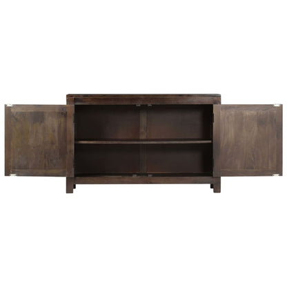 Skænk Med Udskåret Design 110x35x70 Cm Massivt Mangotræ - Billede 3