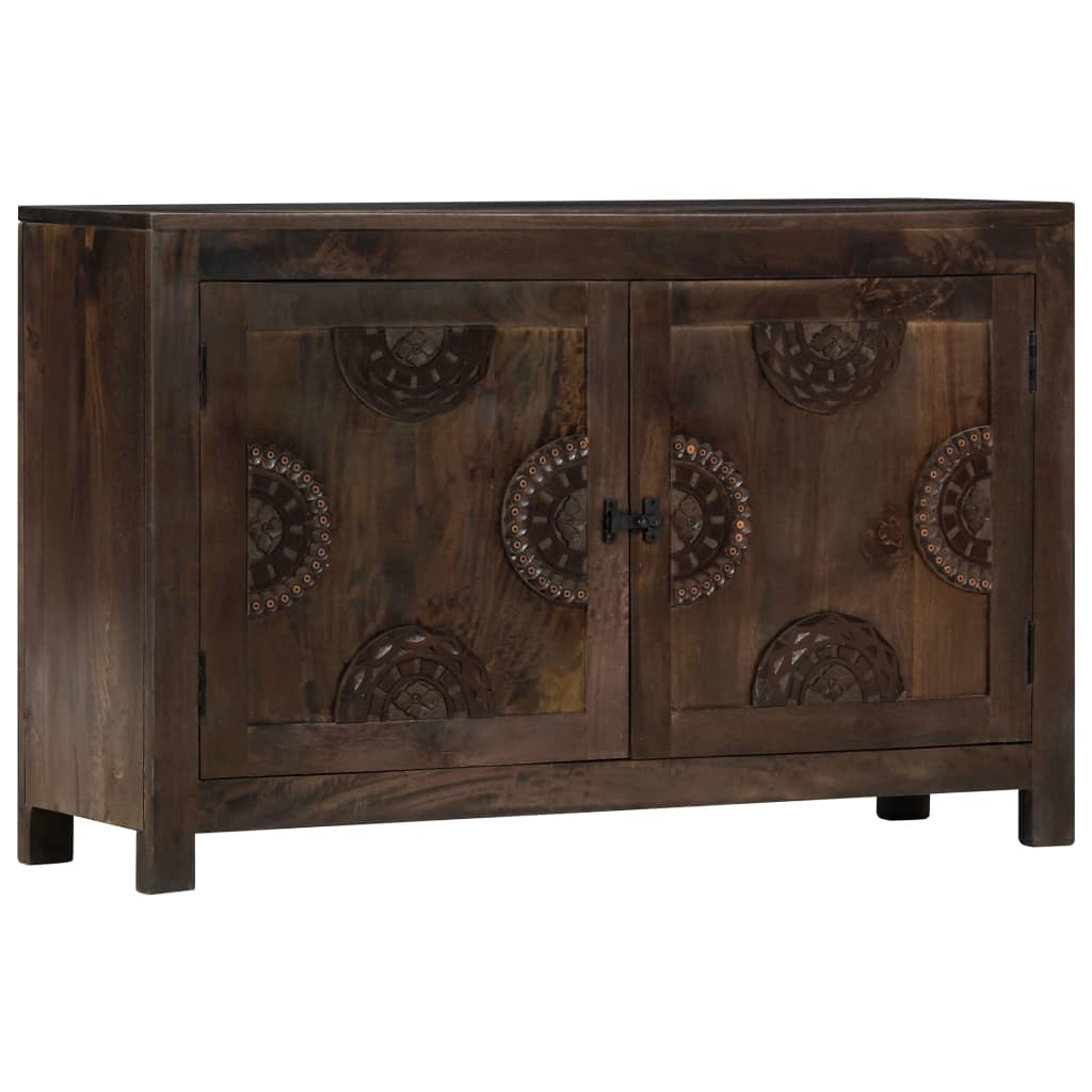 Skænk Med Udskåret Design 110x35x70 Cm Massivt Mangotræ - Billede 10
