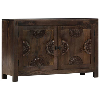 Skænk Med Udskåret Design 110x35x70 Cm Massivt Mangotræ - Billede 10