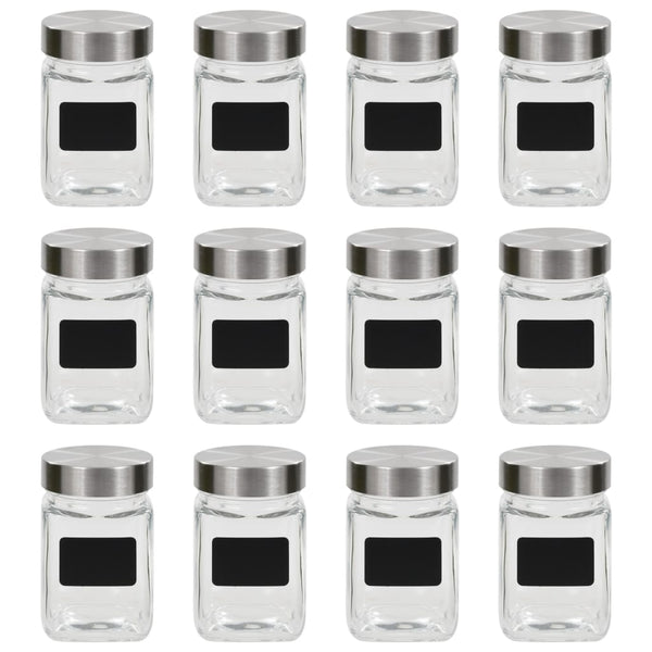 Opbevaringsglas Med Etiket 12 Stk. 300 Ml