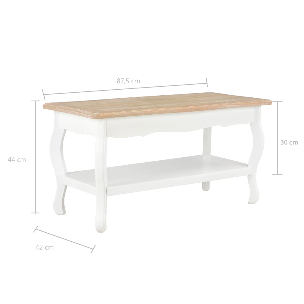 Sofabord 87,5X42X44 Cm Massivt Fyrretræ Og Brun
