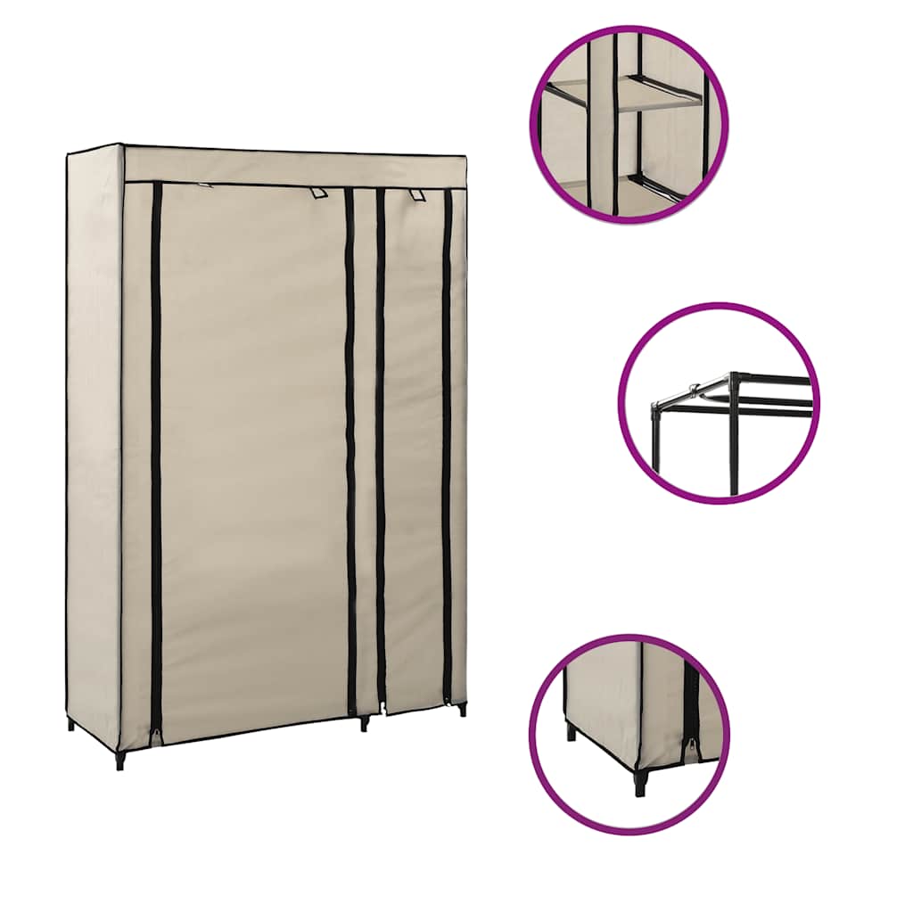 Foldbart Klædeskab 110 X 45 X 175 Cm Stof - Billede 2
