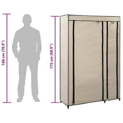 Foldbart Klædeskab 110 X 45 X 175 Cm Stof - Billede 8