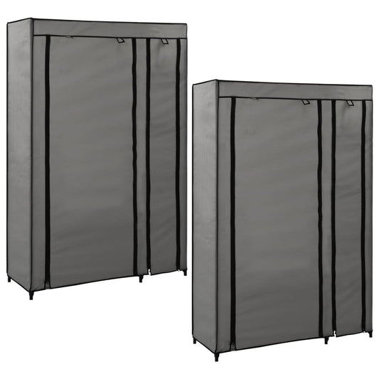 Foldbare Klædeskabe 2 Stk. 110 X 45 X 175 Cm Stof