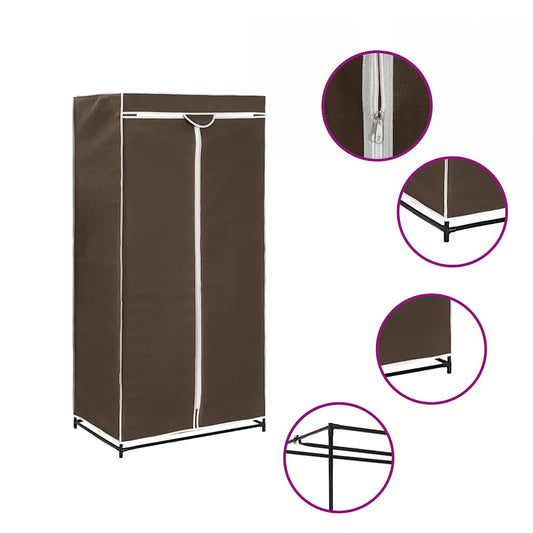 Klædeskab 75 X 50 X 160 Cm - Hovedbillede