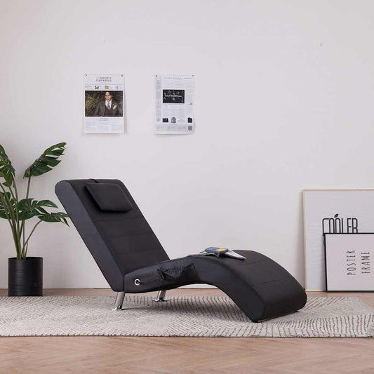 Chaiselong Med Massagefunktion Og Pude Kunstlæder