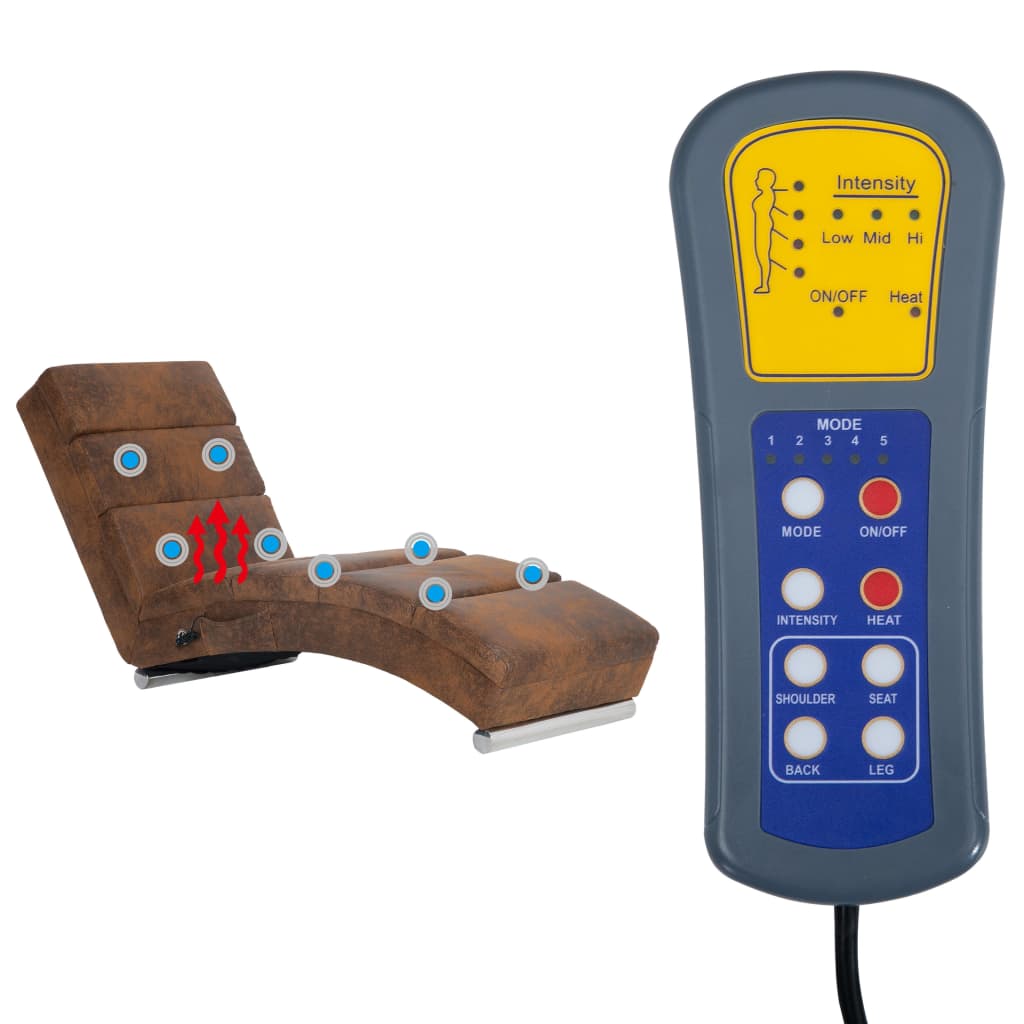 Massagechaiselong Imiteret Ruskind - Billede 8