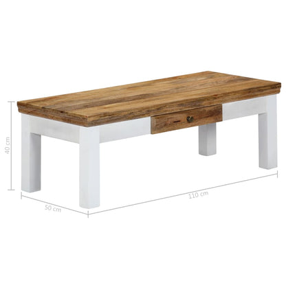 Sofabord 110 X 50 X 40 Cm Massivt Mangotræ