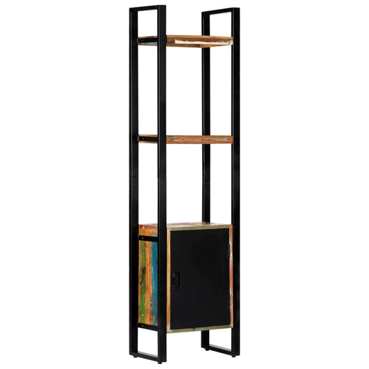 Bogreol 45X30X171 Cm Massivt Genbrugstræ Antracitgrå