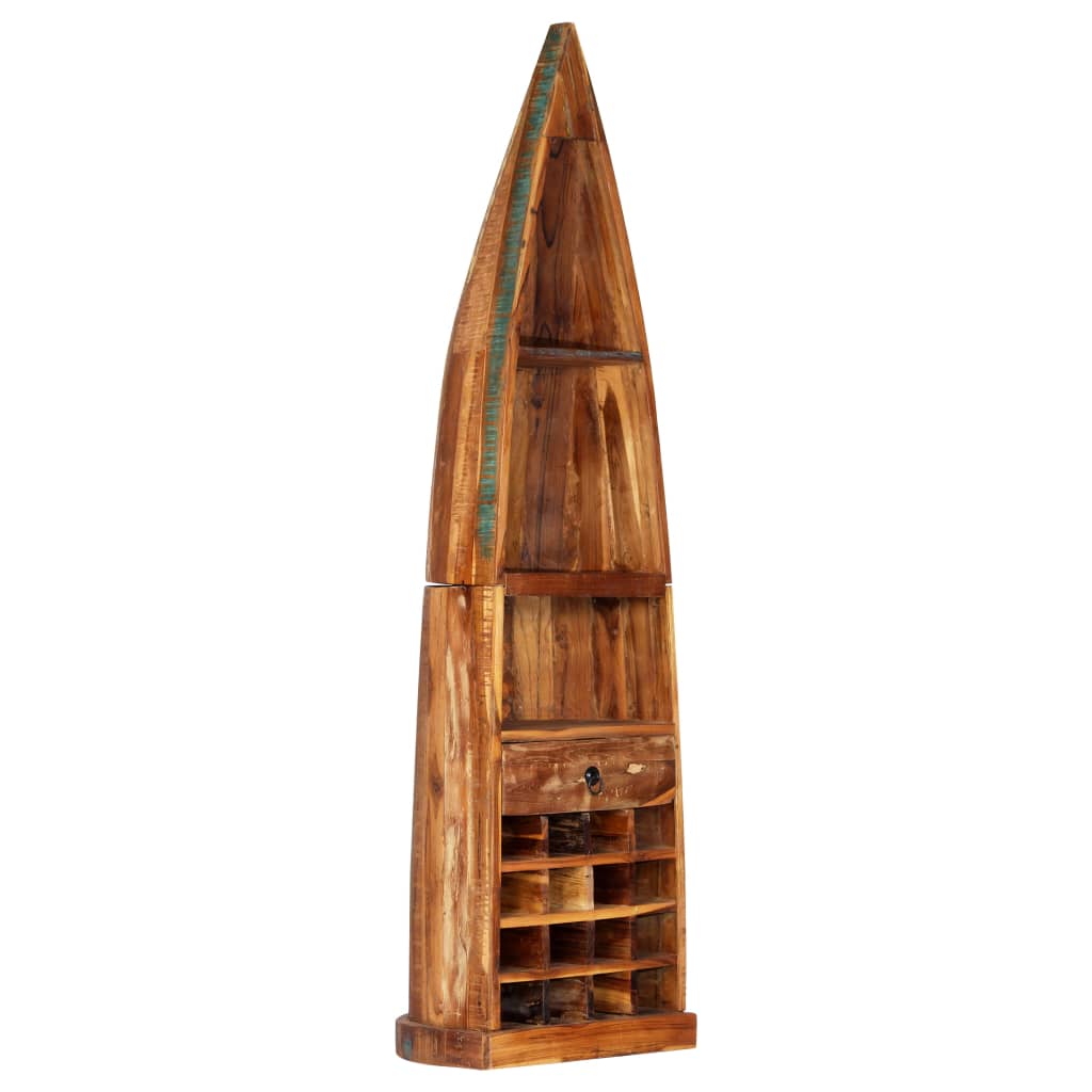 Vinreol 50x40x180 Cm Massivt Genbrugstræ - Billede 11