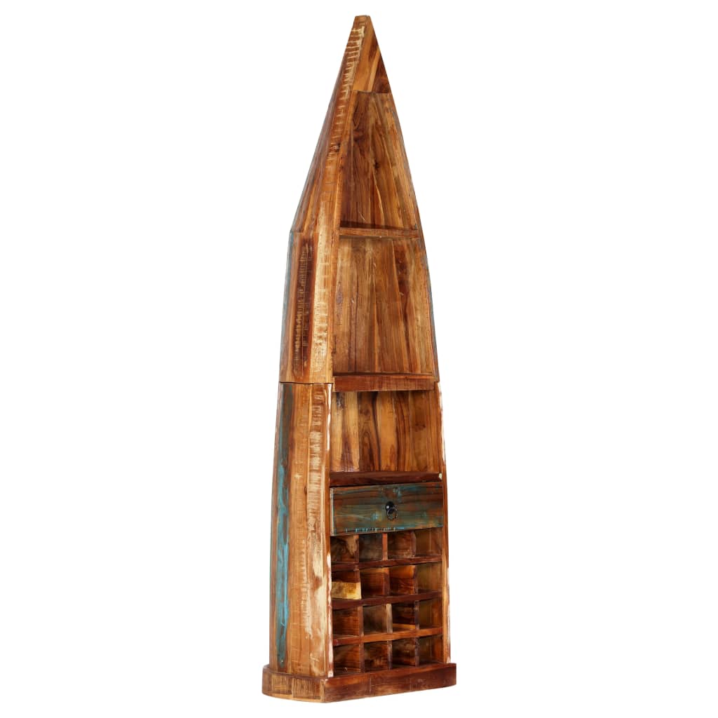 Vinreol 50x40x180 Cm Massivt Genbrugstræ - Billede 12