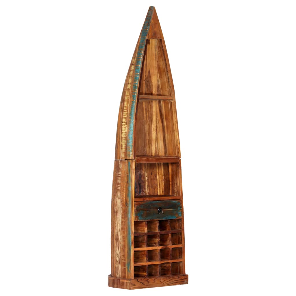 Vinreol 50x40x180 Cm Massivt Genbrugstræ - Billede 13