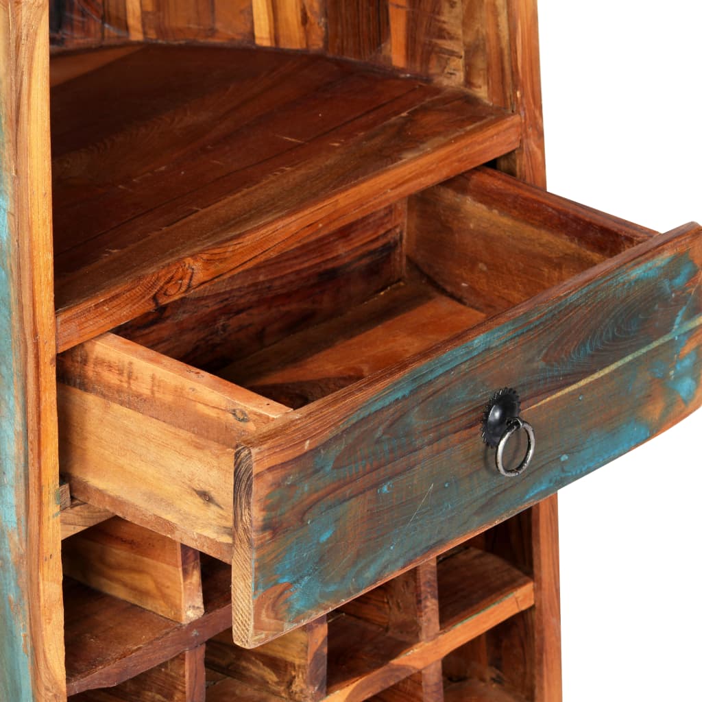 Vinreol 50x40x180 Cm Massivt Genbrugstræ - Billede 6