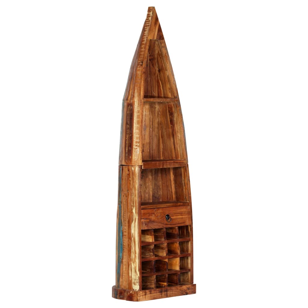 Vinreol 50x40x180 Cm Massivt Genbrugstræ - Billede 9