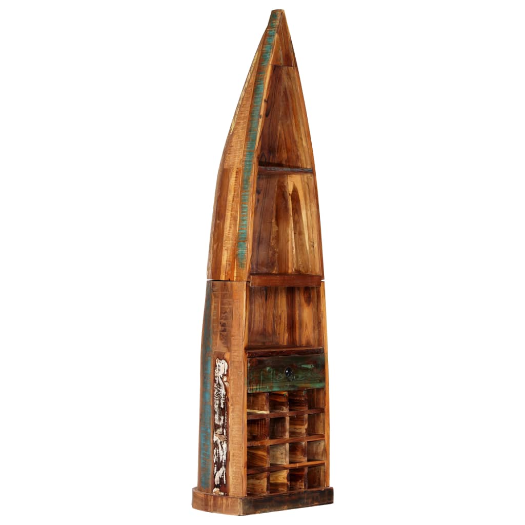 Vinreol 50x40x180 Cm Massivt Genbrugstræ - Billede 10