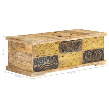 Sofabord 100x50x35 Cm Massivt Mangotræ - Billede 7