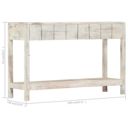 Konsolbord 110X35X75 Cm Massivt Mangotræ