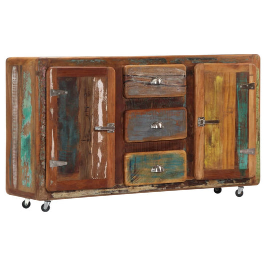 Skænk 150X43X86 Cm Massivt Genbrugstræ