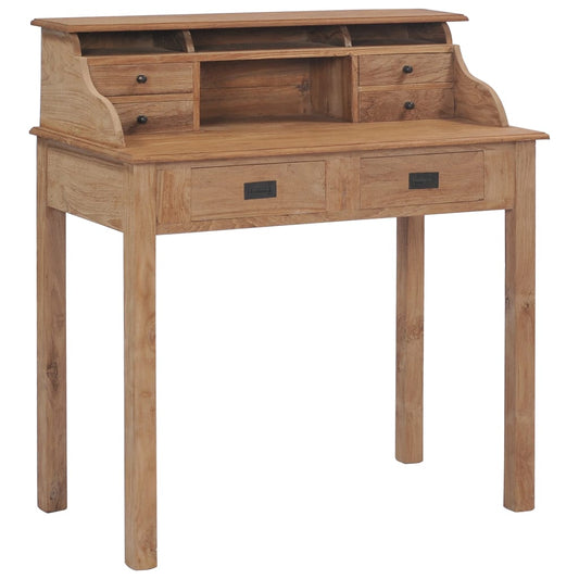 Skrivebord 90x50x100 Cm Massivt Teaktræ - Hovedbillede