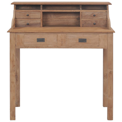 Skrivebord 90x50x100 Cm Massivt Teaktræ - Billede 3
