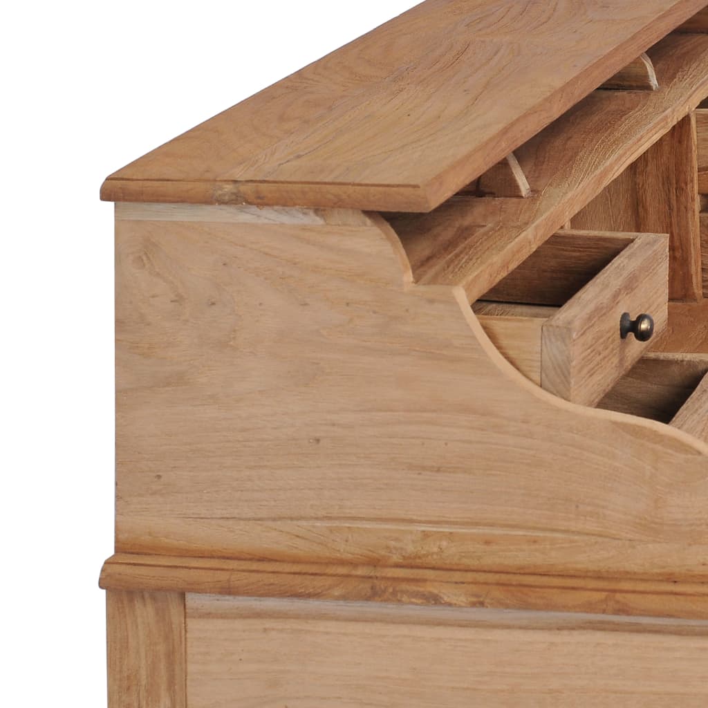 Skrivebord 90x50x100 Cm Massivt Teaktræ - Billede 6