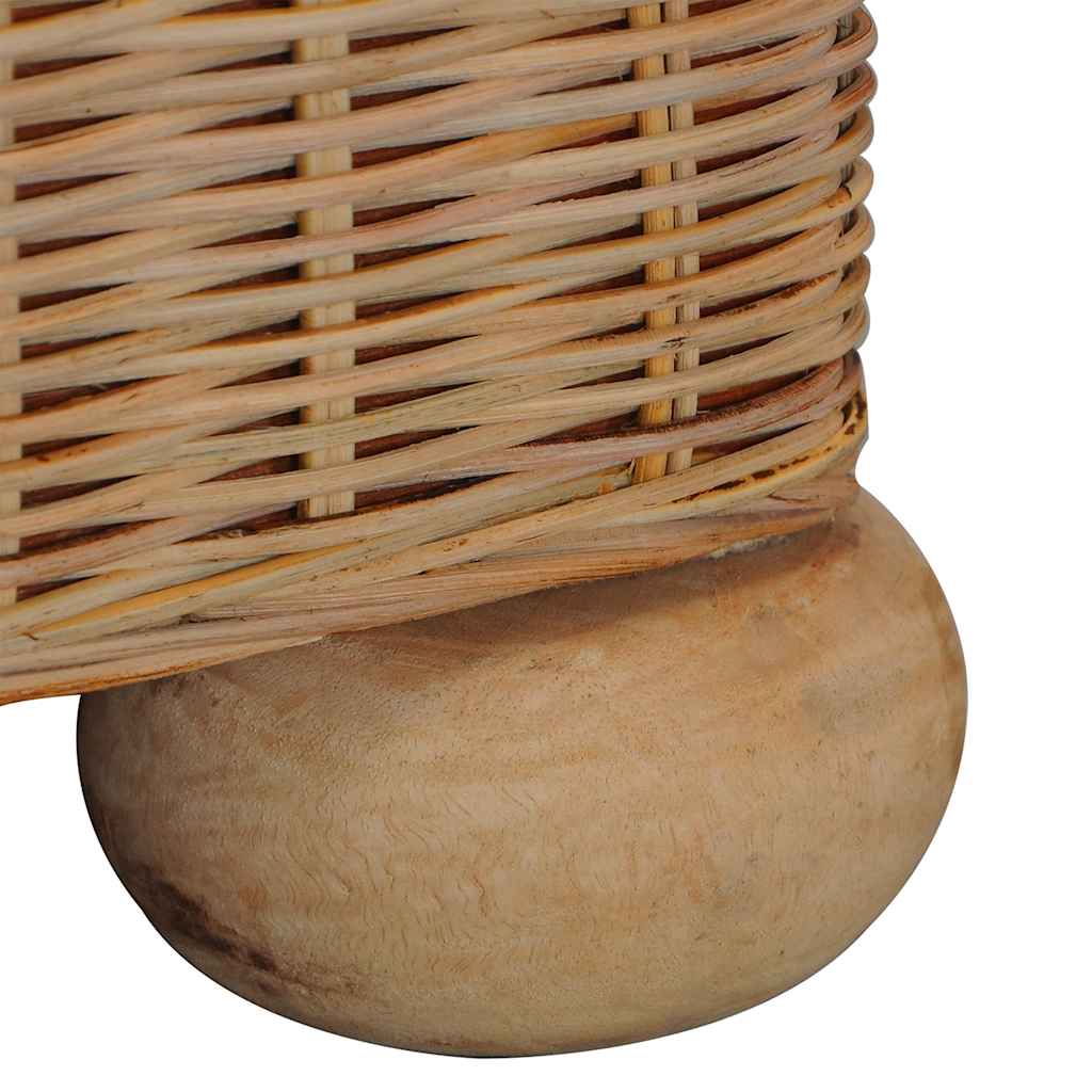Lænestol Med Hynder Naturlig Rattan - Billede 7