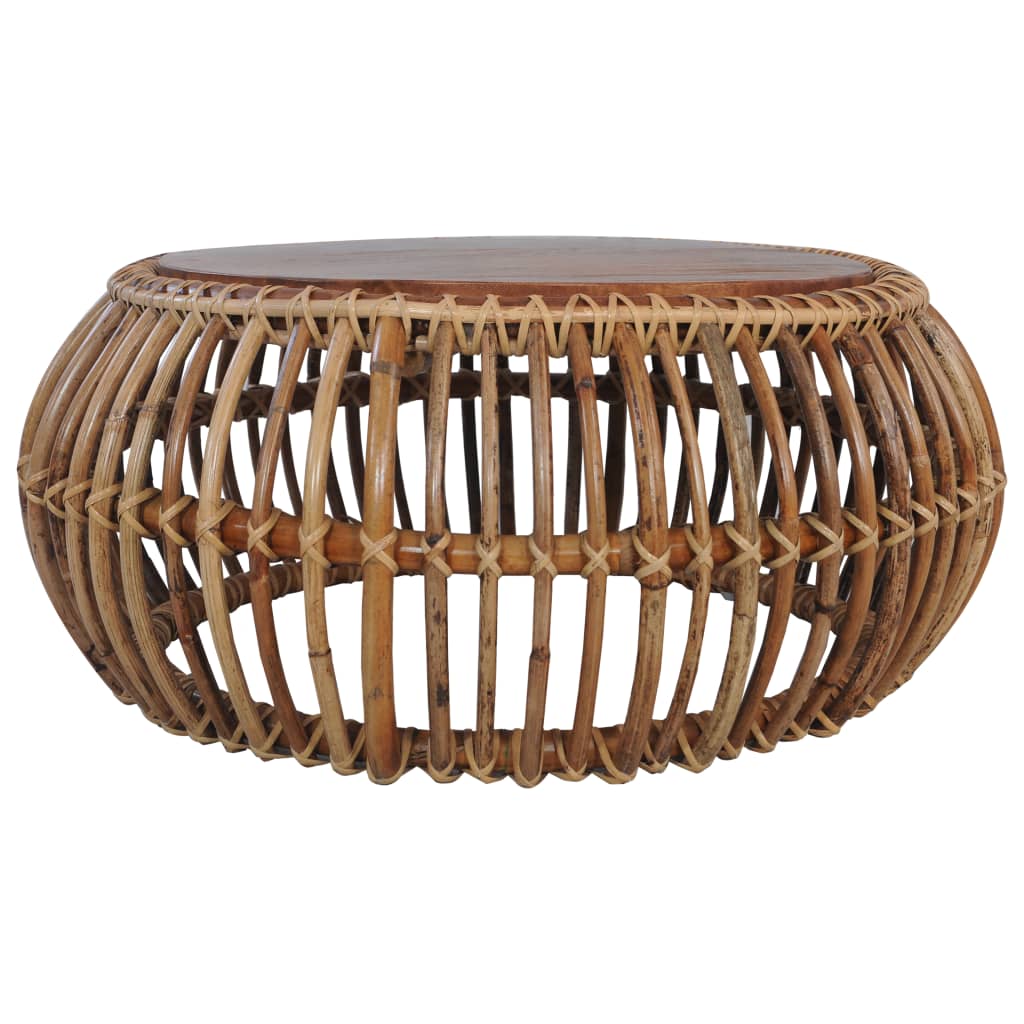 Sofaborde 2 Stk. Naturlig Rattan - Billede 3