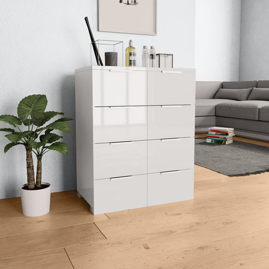 Kommode 60X35X80 Konstrueret Træ Højglans