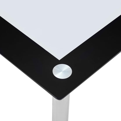 Spisebord 120X60X75 Cm Hærdet Glas Sort Og Gennemsigtig