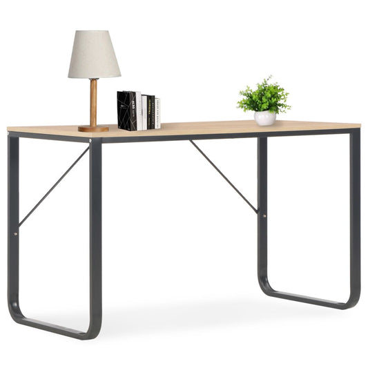 Computerbord 120X60X73 Cm Sort Og Egetræsfarve