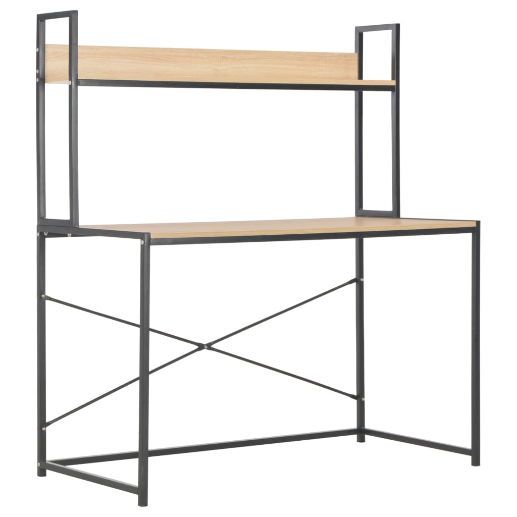 Skrivebord med boghylde