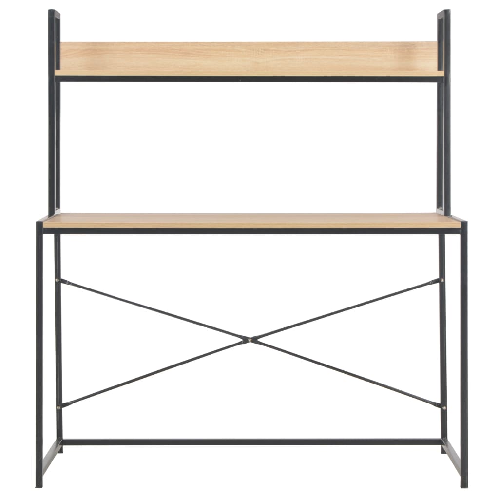 Skrivebord med boghylde