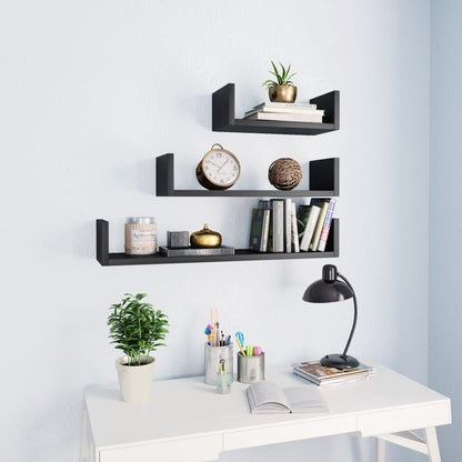 Væghylder 3 Stk. Konstrueret Træ - Variant 800199