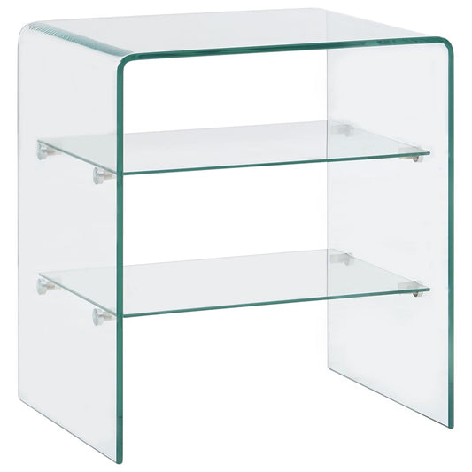 Sofabord 50 X 40 X 56 Cm Hærdet Glas Transparent