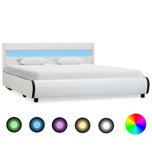Sengestel Med Led Kunstlæder