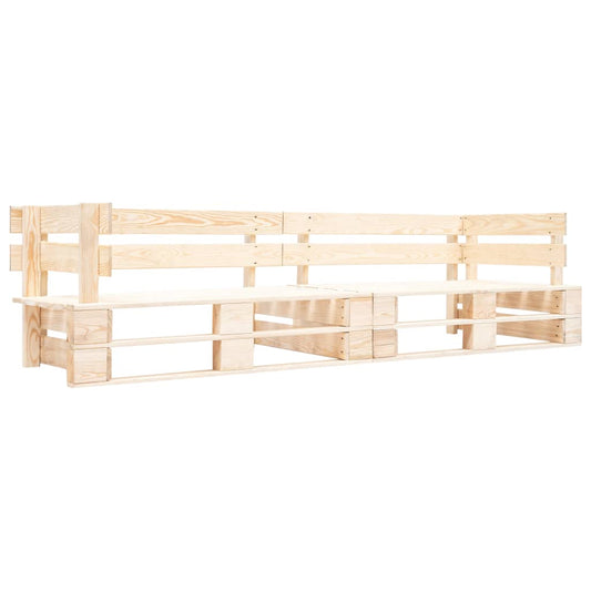 2-Personers Pallesofa Til Haven Træ Naturfarvet